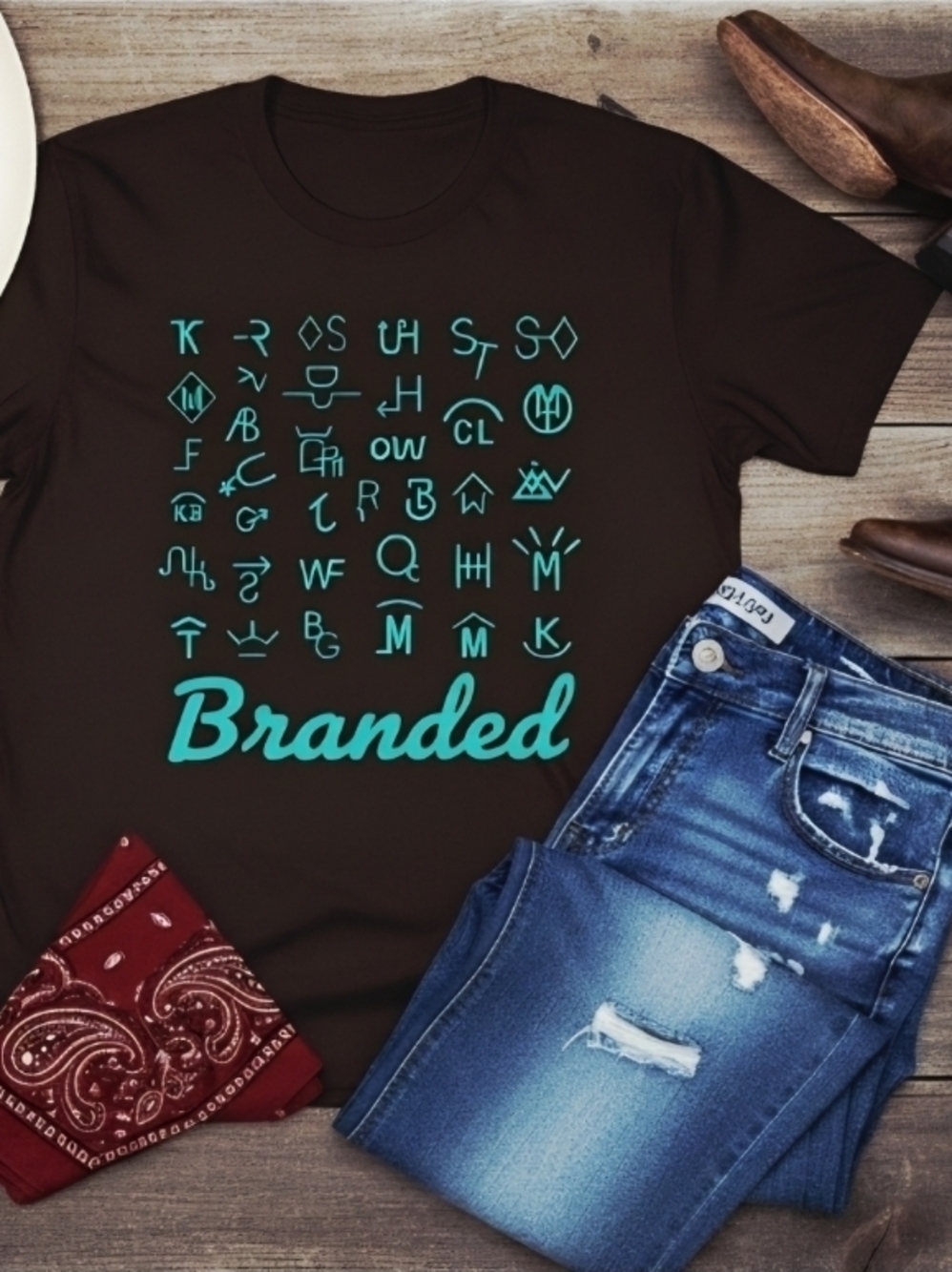 Western Cattle Brands Graphic Tee • Ranch Brand Shirt • Cowboy Cowgirl Western